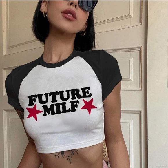 Cute Future Milf Cropped Shirt 🐱 - Picture 2 of 2